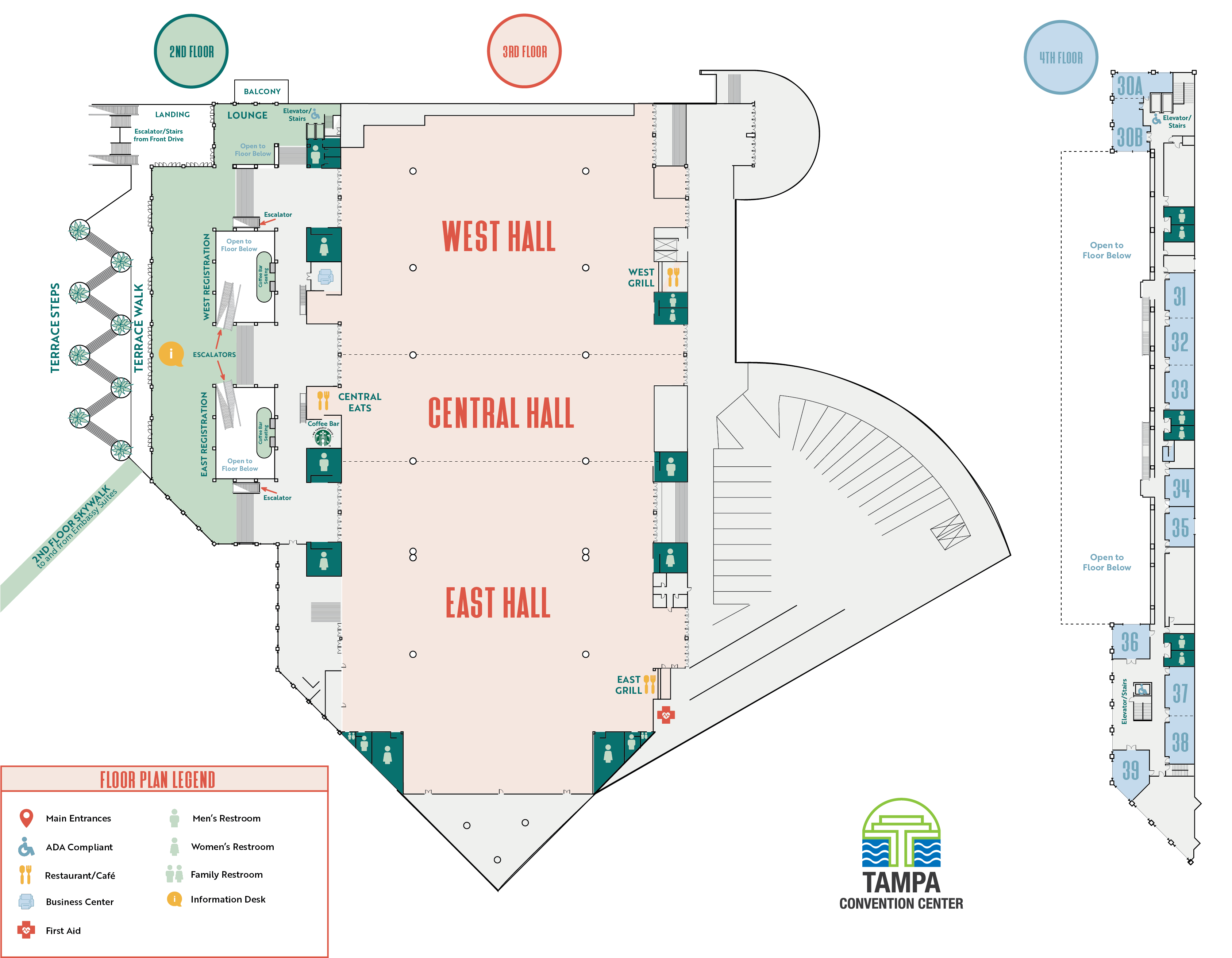 Tampa Convention Center Floorplan Level 2 YA by the Bay